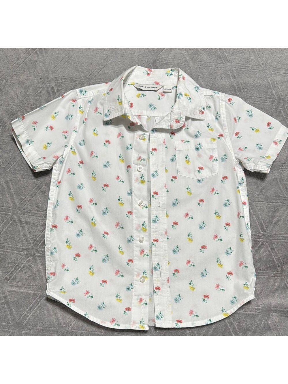 Floral Kids cotton button-down Shirt